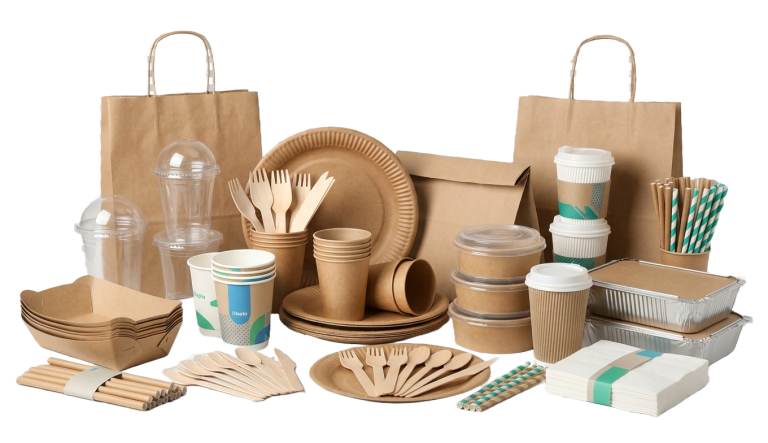Displa food packaging and disposable supply collection
