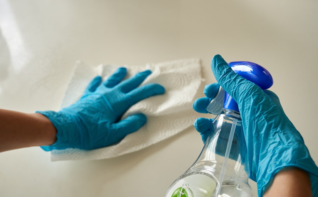 Professional cleaning supplies photo by Anton
